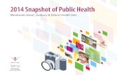 2014 Snapshot of Public Health...report includes highlights of public health activities on Manitoulin Island during the 2014 calendar year. This snapshot of public health activities