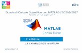 Scuola di Calcolo Scientifico con MATLAB (SCSM) 2017€¦ · Inserire inoltre il totale nella parte bassa del grafico globale i grafici a torta del totale delle vendite raggruppati