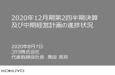 2020年12月期第2四半期決算 及び中期経営計画の進捗状況daiwair.webcdn.stream.ne.jp/...497 475 22 4.4% 246 216 29 12.2% (29.7%) (30.5%) (＋0.8p) (31.4%) (33.0%)