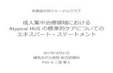 Atypical HUS の標準的ケアについての エキスパート・ステー …...Atypical HUS の標準的ケアについての エキスパート・ステートメント 2017年10月31日