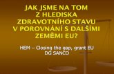 HEM – Closing the gap, grant EU DG SANCOLitva Slovensko Česká republika Polsko Dánsko Irsko Slovinsko Velká Británie Portugalsko Belgie Nizozemí ...