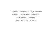 Investitionsprogramm des Landes Berlin für die Jahre 2015 ......Einzelplan 05 - Inneres und Sport 05 00 Senatsverwaltung für Inneres und Sport - Politisch-Administrativer Bereich