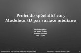 Projet de spécialité 2015 Modeleur 3D par surface médiane · 2015. 6. 11. · Modeleur 3D par surface médiane - 11 juin 2015 Bichon - Le Moël - Lorho - Wu Plan 1. Etat de l’art
