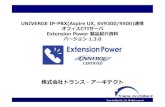UNIVERGE IP-PBX(AspireUX, SV9300/9500)連携 オフィスCTIサー … · 2015. 11. 24. · 2．UNIVERGE IP-PBXと連携するオフィスCTI「Extension Power」のご紹介 3．技術的要素説明
