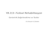 YB 213- Fiziksel Rehabilitasyon - Universitydocs.neu.edu.tr/staff/ediz.necati/YB213_4.pdf · Demans(unutkanlık) prevalansıyaş bağımlıdır; 60 yaş üzeri her 5 yılda ortalama