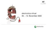 electronica virtual 09. 12. November 2020 · electronica virtual 2020 3 Die electronica bietet dieses Jahr mit der electronica virtual eine zukunftsweisende virtuelle Plattform für