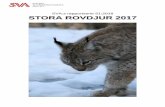 SVA-rapport stora rovdjur 2017 · Varg/hund-hybriderna..... 22 Karta, inkomna vargar 2017 ... Hantering av kroppar och delar av kroppar från de fyra stora rovdjuren; björn, järv,