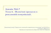 Лекція №6-7psychology.univer.kharkov.ua/dist2020/materialy/Yarosh.pdf · Лекція №6-7 Тема 6. Психічні процеси в рекламній комунікації.