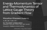 Thermodynamics of SU(3) gauge theory from gradient flomasakiyo.kitazawa/presen/14/...Energy-Momentum Tensor and Thermodynamics of Lattice Gauge Theory from Gradient Flow Masakiyo Kitazawa