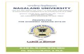 नागाल 9ण्ड विश्वविद्यालय NAGALAND UNIVERSITY · Application for admission under sports quota and Employees quota should be routed through