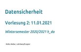 Vorlesung 2: 9.12weber-vorlesung.de/Datensicherheit_02.pdf · wird zum Beispiel bei PGP und S/MIME für E-Mail-Verschlüsselung verwendet. Datensicherheit 2-16 9.12.2019 Heiko Weber