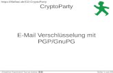 E-Mail Verschlüsselung mit PGP/GnuPG - uni-hamburg.de€¦ · E-Mail Verschlüsselung mit PGP/GnuPG „Creative Commons“ by-sa Lizenz Seite 2 von 20 CryptoParty ... GnuPG/GPG –