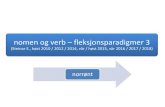 nomen og verb fleksjonsparadigmer 3germansk.net/deklinasjon.pdf · nomen og verb –fleksjonsparadigmer 3 (Steinar E., høst 2010 / 2012 / 2014, vår / høst 2015, vår 2016 / 2017