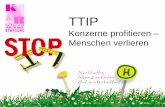 TTIP - KAB · 2014. 11. 24. · TTIP ist getragen von der neoliberalen Ideologie des Freihandels. Inhalte und Ziele des TTIP • Unternehmen soll der Zugang zu Märkten erleichtert