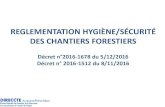 REGLEMENTATION HYGIÈNE/SÉCURITÉ DES CHANTIERS … · 2018. 11. 7. · Les règles d’hygiène et de sécurité ont été renforcéessur les chantiers forestiers Elles s’appliquent