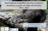 Déclinaison simplifiée du Plan national · 2016. 3. 8. · Déclinaison simplifiée du Plan national d’actions Loutre en Pays de la Loire 2012 - 2015 3e comité de pilotage Nantes