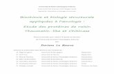 Université de Reims Champagne-Ardenne Ecole Doctorale Sciences Technologies Santé. Spécialité : Biochimie . et biologie structurale. Biochimie et biologie structurale applique