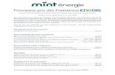 Principaux prix des Prestations - Mint Energie · août 2020 et sont données à titre indicatif ; elles n'engagent pas Mint Energie, seuls les tarifs et les descriptions des Prestations
