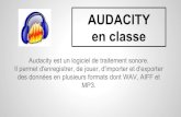 MP3. des données en plusieurs formats dont WAV, AIFF et Il ...ekladata.com/D18J6_jHe_CHEN2rztCKT_RAPkA/udacity.pdf · AUDACITY en classe Audacity est un logiciel de traitement sonore.