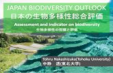 JAPAN BIODIVERSITY OUTLOOK 生物多様性総合評価...Biodiversity throughout Japan 日本全国の生物多様性 1. Drivers of biodiversity loss 損失の要因 2. State of biodiversity
