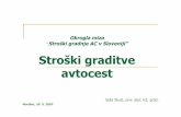 Skulj, S. 2007. Stroški graditve AC v Sloveniji in tujini...odvisni od morfologije in geologije zemljišča, vodnih razmer, zahtev geometrije pri projektiranju, poseljenosti zemljišča,
