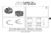 Leroy-Somer Poulibloc 2000-3000 - Maintenance - Ref. 5069 · 42 MANUTENÇÃO POULIBLOC 2000-3000 Redutor de montagem pendular LEROY-SOMER 5069 pt - 2013.06 / a Este documento é um