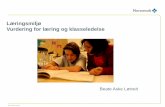 Læringsmiljø Vurdering for læring og klasseledelse og vfl.… · John Hatti (2009): Visible learning • Direkte instruksjoner om arbeidsinnsats, læringsmål og atferd • Relasjonen