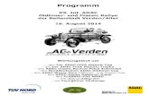 Programm€¦ · Programm XX. Int. ADAC Oldtimer- und Classic Rallye der Reiterstadt Verden/Aller 16. August 2014 Wertungslauf um - den Int. ADAC FIVA Historic Cup - die Int. ADAC