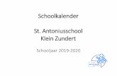 Schoolkalender St. Antoniusschool Klein Zundert · Ook ‘s middags is er een inloop: om 12.55 uur gaan de poorten open en gaan alle kinderen naar de groep, zodat we om 13.00 uur