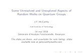 Some Unresolved and Unexplored Aspects of Random Walks on ... · Some Unresolved and Unexplored Aspects of Random Walks on Quantum Groups J.P. McCarthy Cork Institute of Technology