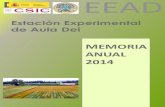 MEMORIA ANUAL 2014 - Investigación - EEAD161.111.227.6/EEAD/docs/www/home/annualreport/MEMORIA EEAD_… · MEMORIA ANUAL 2014 . 7 RESUMEN MEMORIA EEAD-CSIC 2014 FINANCIACIÓN Proyectos