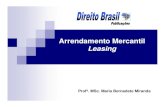 Arrendamento Mercantil Leasing€¦ · Leasing Profª. MSc. Maria Bernadete Miranda. Instituições Financeiras Instituições financeiras são as pessoas jurídicas públicas ou