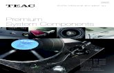 Premium System Components - TEAC...プレミアム・システムコンポーネント カタログ Vol. 5 2016.9 Premium System Components Reference 503 series Reference 501 series