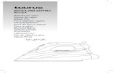 Manual Artica Artica Zafiro 2800 - Taurus · Español Plancha de vapor Artica Artica 2800 Zaffiro Distinguido cliente: Le agradecemos que se haya decidido por la compra de un producto