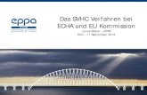 Das SVHC Verfahren bei ECHA und EU Kommission...21.08.2015 • HBCDD 2 • 2,4 DNT • TCEP 21.10.2014 / 21.04.2016 • Trichloroethylene 22.02.2016 / 22.08.2017 • Arsenic acid •