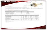 980 nm Laser Diode, 100 mW - Thorlabs · 11915-S01, Rev D Description Thorlabs’ L980P100 Laser Diode is a compact 980 nm diode in a Ø5.6 mm, TO-18 can package. Our lasers are fully