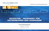 Geodaten – Mehrwert für Unternehmen und KommunenASSECO BERIT GMBH - TEIL DER ASSECO-GRUPPE Ursprung CAD Rechenzentrum, Allschwil ( ) Auftrag für Chemiestandort von Sandoz, Basel