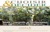 Choisir Maïs en agriculture biologique 2020 · Infos, rubrique BIO – Maïs/Sorgho : ... mois de mai, avec des pertes de plantes plus ou moins variables. Le site de Bergheim en