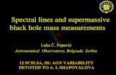 Spectral lines and supermassive black hole mass measurements · Spectral lines and supermassive black hole mass measurements Luka Č. Popović Astronomical Observatory, Belgrade,