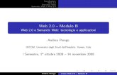 Web 2.0 – Modulo Bdawsec.dicom.uninsubria.it/blogs/web2/wp-content/... · Andrea Perego Corso Web 2.0 – Modulo B. Introduzione Web 2.0 Semantic Web Semantic Web e Web 2.0 Cos’è