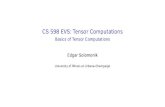 CS 598 EVS: Tensor Computations - Basics of Tensor ... · I Unfoldinga tensor yields a lower-order tensor with the same elements I In linear algebra, we have the unfolding v = vec(A),