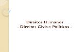 Direitos Humanos - Direitos Civis e Políticos · Declaração dos Direitos do Homem e do Cidadão (França 1789 –direitos civis e políticos) Influência nas demais declarações