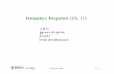 Freqqypuency Response (Ch. 11)bandi.chungbuk.ac.kr/~ysk/ckt11.pdf · 11.2 High-Frequency Models of Transistors 11.3 Analysis Procedure 114 F R fCE dCSSt11.4 Frequency Response of