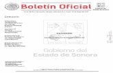 Boletín Oficial · 2017. 5. 30. · Boletín Oficial Tomo CXCIX Hermosillo, Sonora Número 43 Lunes 20 de Mayo del 2017 Directorio Gobernadora Constitucional del Estado de Sonora