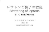 レプトンと核子の散乱 Scattering of leptons and nucleonsepp.phys.kyushu-u.ac.jp/.../ElectronNucleonScattering_v3.pdfDeep inelastic scattering of electrons and nucleons •非弾性散乱: