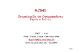 2007 - ducatte@ic.unicamp.br ducatte · Teoria e Prática MC542 3.1 2007 -2011 Prof. Paulo Cesar Centoducatte ducatte@ic.unicamp.br ... • A função é formada pelo OR dos mintermos