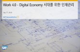 Work 4.0 - Digital Economy 시대를 위한 인재관리 · 7/11/2016  · 관한 지침 발표 고용과 해고 : 저성과자 인력선정 및 해고 가이드 제시 임금 : 통상