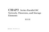 CHAP3 Series-Parallel DC Network, Theorems, and Storage … · Nodal Analysis 1/7 Nodal analysis = Nodal voltage method。 先確定network有多少個節點（nodes）；然後針對