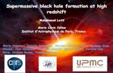 Supermassive black hole formation at high redshiftfirstgalaxies.org/aspen_2016/presentations/Latif_Aspen16.pdf★The highest-redshift black hole currently observed is at z=7.085 and