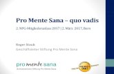 Schweizerische Stiftung Pro Mente Sana - NPG-RSP: Home · Pro Mente Sana hat erkannt, dass •Der Bund und die Kantone noch zu wenig aktiv sind •Einzelne Kampagnen und Initiativen